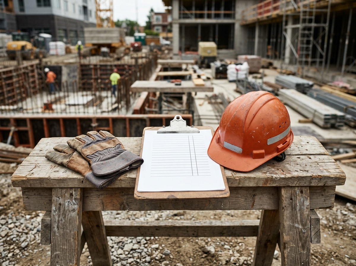 Checklist graphic for vetting civil engineering experience and safety compliance before hiring a contractor