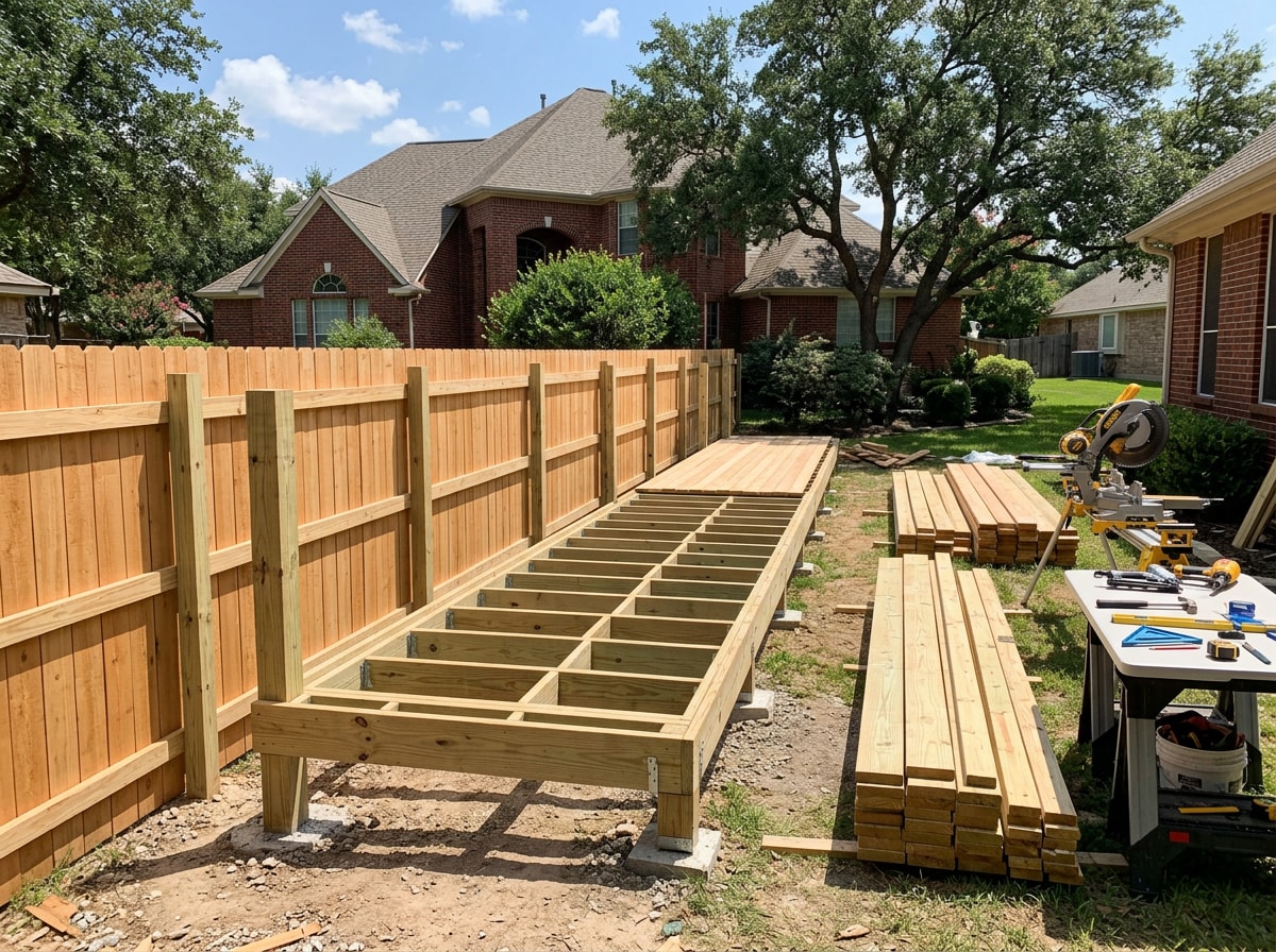 contractor management company Mansfield TX crew coordinating fence and deck installation schedule