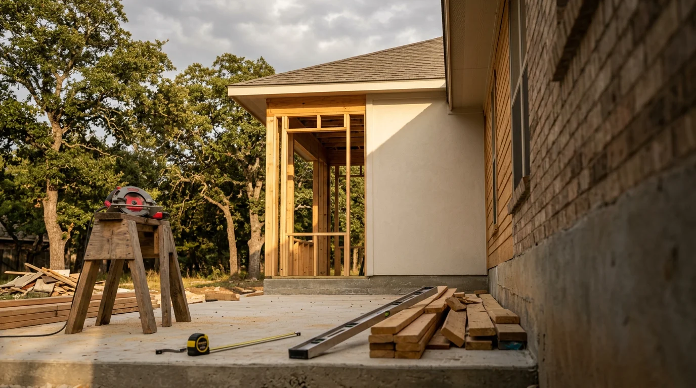 Custom home addition and construction in Midlothian Texas
